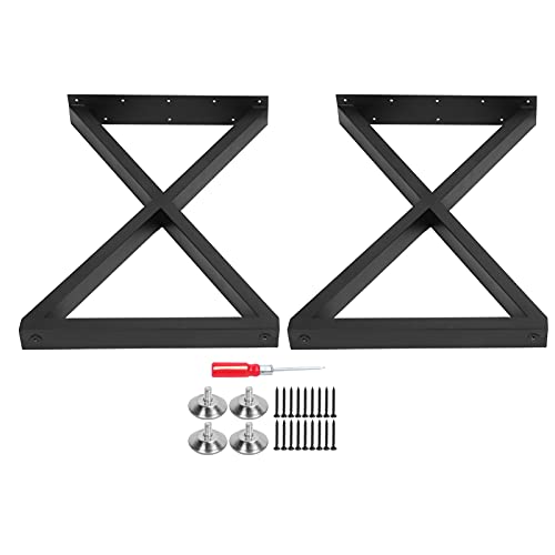 Dioche - 1 par de Patas de Mesa de Metal, Patas de Muebles, Patas de Mesa de Hierro Forjado, Modernas Patas de Mesa Baja, Bricolaje, piernas en Cruz, Forma de X, para Comedor, cafetería, Bar