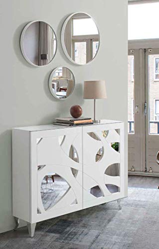 DISARTE - Mueble Auxiliar - Taquillones/Zapateros Modernos - Nature Blanco (115x27x85)