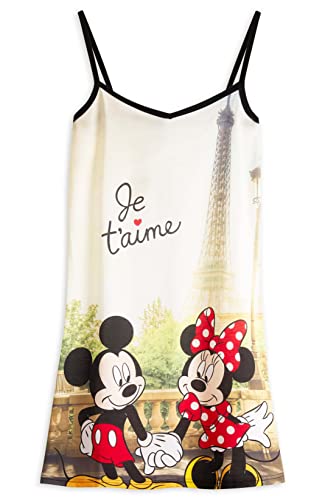 Disney Camisón Mujer Tirantes Mickey y Minnie (L, Multicolor)