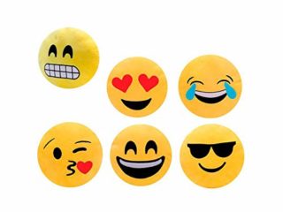 DISOK - Cojín Emoticonos (Precio Unitario) - Detalles Regalos para Niños Adolescentes Cumpleaños, Comuniones