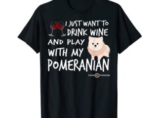 Divertida bebida Pomerania vino y juego Camiseta