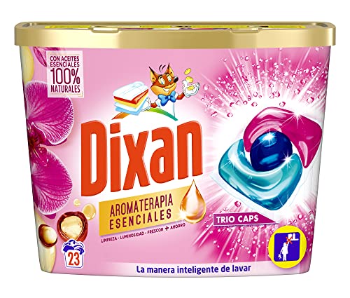 Dixan Detergente en Cápsulas para Lavadora Trio Caps Aromaterapia - 23 Lavados