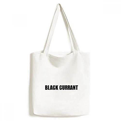 DIYthinker Grosella Negra Fruta Nombre Alimentos ambientalmente Bolsa de Mano Bolso de Las Compras Craft Lavable