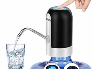 DLOPK Dispensador de Bomba de Agua Distribuidor de Carga USB, extraíble y Conveniente para Usar en Agua embotellada (Negro)