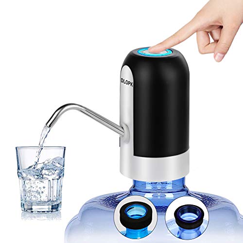 DLOPK Dispensador de Bomba de Agua Distribuidor de Carga USB, extraíble y Conveniente para Usar en Agua embotellada (Negro)