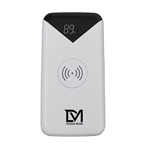 DM - Batería externa (10000 mAh, con puerto de carga dual de entrada, recargable, 3 puertos USB)
