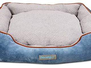 Docatgo Camas para Perros,Cama para Mascotas con Suave cojín Desmontable 80x60x20cm, Perros De Perrito Sofa con Suave cojín Desmontable