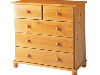 Dogar Altea Comoda 5 cajones, Pino, Miel, 81x78x39 cm