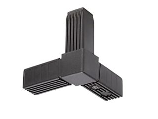 DOJA INDUSTRIAL | Conectores de Tubo Cuadrado | TE de 90 grados | PACK 10 | 20x20 mm | Tubo Poliamida Rectangular | Union Tubo Cuadrado Perfil Plastico | Conector Tubos Cuadrados | Acople Perfiles