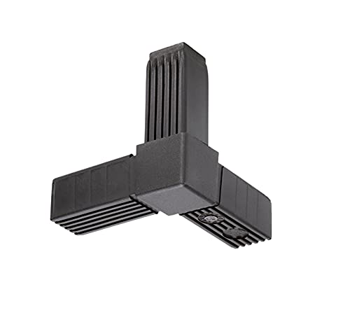 DOJA INDUSTRIAL | Conectores de Tubo Cuadrado | TE de 90 grados | PACK 10 | 20x20 mm | Tubo Poliamida Rectangular | Union Tubo Cuadrado Perfil Plastico | Conector Tubos Cuadrados | Acople Perfiles