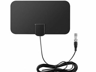 DollaTek Mini Antena de TV Digital para Interiores Amplificador de señal de Rango de 50 Millas F-TV HDTV Compatible 4K