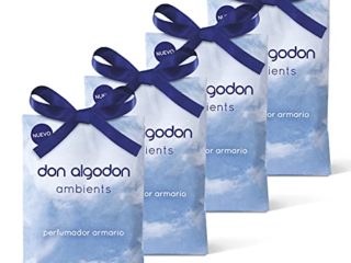 Don Algodon Ambients AMBIENTADOR Perfumador Armario Sobres Perfumados Don Algodon, Papel, Azul, Pack de 4 x 13 g