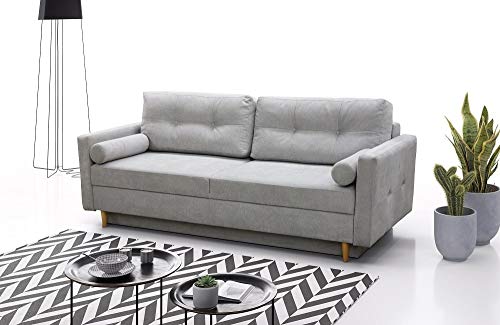 Don Baraton anticrisis.net Sofá Cama escandinavo Moderno 3 plazas – Halmstad (Gris Claro)