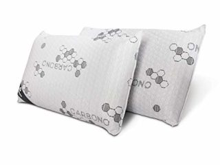 Don Descanso Pack 2 Almohadas Viscoelásticas Carbono con Copos 100% Viscoelásticos, 70cm, Firmeza Media, Ergonómicas, Adaptables a Cabeza y Cuello, Transpirables, Tejido Strech. Fabricadas en España