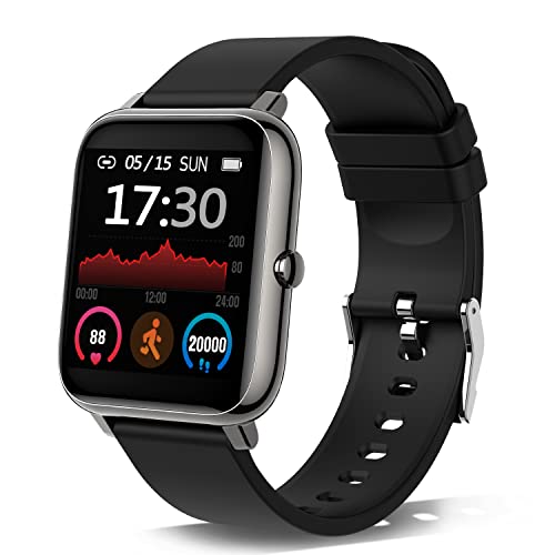 Donerton Smartwatch, Reloj Inteligente con Pulsómetro, Cronómetros, Calorías, Monitor de Sueño, Podómetro Pulsera Actividad Inteligente Impermeable IP67 Smartwatch Hombre Reloj Deportivo Android iOS