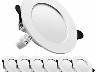 Downlight led empotrable redondo,Iluminacion 7W (700 lm),6000K (Luz Fr?a), Blanco,foco empotrable LED,Ojos de buey de led 6 pack