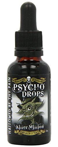 Dr Burnörium's Psycho Drops Killer Million - Puro Capsaisina Gotas Picantes Extremas!