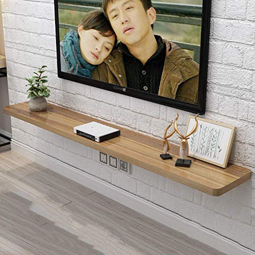 DRAGDS Gabinete de Tv Montado en la Pared Estantes Flotantes de Maderaiza Partition Wifi Router Rack Storage Hack para Componentes de Tv Media Consola Cable de Cable Router Remoto Sala de Estar Dormi