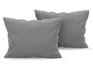 Dreamzie Fundas de Almohada (Juego de 2) - para Las Almohadas 50 x 70 cm, Gris Antracita, Microfibra (100% Poliéster) - Fundas de Cojines de Calidad con una Suavidad Incomparable