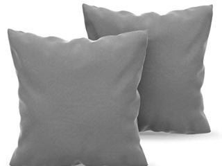 Dreamzie Fundas de Almohada (Juego de 2) - para Las Almohadas 60 x 60 cm, Gris Antracita, Microfibra (100% Poliéster) - Fundas de Cojines de Calidad con una Suavidad Incomparable