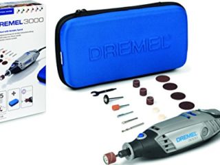 Dremel 3000 - Multiherramienta 130 W, kit con 15 accesorios y estuche, velocidad variable 10.000 - 33.000 rpm para tallar, grabar, fresar, amolar, limpiar, pulir, cortar y lijar (Versión Español)