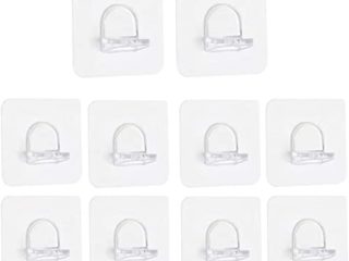 Drglynh Soporte de plástico autoadhesivo, soportes estantes adhesivos para estantes de armario, soporte balda adhesivo divisor transparente, perforado, para armarios o estanterías (12 Piezas)