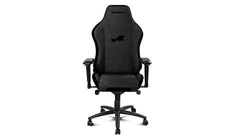 DRIFT GAMING DR275NIGHT- Silla Gaming Profesional, material tela con acabado terciopelo, reposabrazos ajustables 4D, piston clase 4, giratoria, mecanismo frog, negro