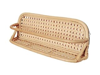 DRXX Estante de Ratán, Estante de Baño de Bambú, Canasta de Tanque de Inodoro de Mimbre Tejida, Canasta de Almacenamiento para Colgar en la Pared de Ratán Tejida a Mano, Organizadores de Mostrador