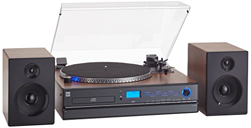 Dual NR Minicadena con Tocadiscos (Reproductor de CD, MP3, 3,5 mmm) Negro