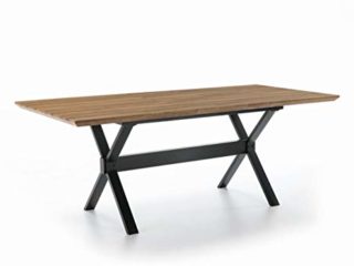 DUGARHOME - Mesa de Comedor Estilo Industrial - Mesa Hierro/Madera Extensible (140x90)