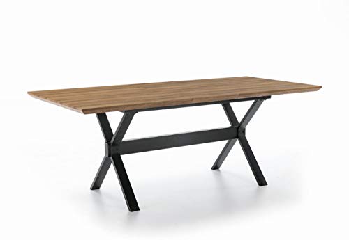 DUGARHOME - Mesa de Comedor Estilo Industrial - Mesa Hierro/Madera Extensible (140x90)