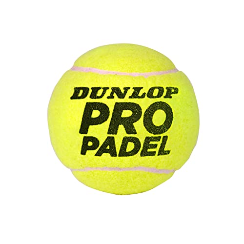 Dunlop TB Pro Padel Pelotas Bote, Adultos Unisex, Amarillo, 3 Uni