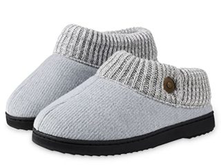 Dunlop Zapatillas Mujer Casa, Pantuflas Mujer con Memory Foam, Zapatillas Mujer con Suela Antideslizante, Regalos Para Mujer Talla 37-40 (38, Gris Claro, numeric_38)