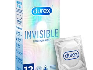 Durex Preservativos Invisibles Super Finos para Maximizar la Sensibilidad, el más fino de Durex* - 12 condones