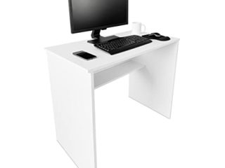 Duérmete Online Blanco, Mesa de Escritorio, Mesas para Ordenador, Color, Práctica y Funcional, Medidas: 90 cm (Ancho) x 49,5 cm (Fondo) x 77 cm (Alto), Madera, 90 x 49,5 x 77 cm