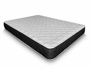 Duérmete Online - Colchón Viscoelástico Pocket Visco Reversible (Cara Invierno-Verano) Firmeza-Dureza Alta, Transpirable, Blanco/Negro, 90x190