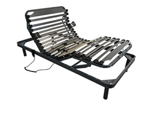 DUÉRMETE ONLINE Fabricada en España Cama Articulada Eléctrica Ergomedic Pro, 5 Planos, Bastidor Reforzado, Suspensiones de Hytrel, Fiable y Silenciosa, Acero 60x20mm, Negro, 90 x 190