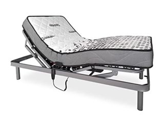 Duérmete Online Pack Cama Eléctrica Articulada Reforzada Ergomax + Colchón Viscoelástico Dorsal Plus, Gris Antracita, 90x190