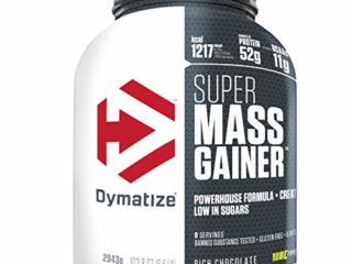 Dymatize Super Mass Gainer, Polvo Para Ganar Peso + Carbohidratos, BCAA y Caseína, Sabor Chocolate - 2,9 kg