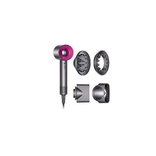 Dyson Secador De Pelo Supersonic, Color Metal Y Fucsia, Hd0, Set De Regalo, White