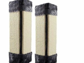 DZL- 2 Piezas rascador para Esquinas Tablero rascador para Gatos Rascador esquinero de Pared para Gato Poste Rascador Esquinas Sofá O Pared (Gris)