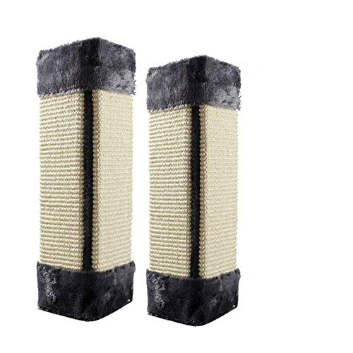 DZL- 2 Piezas rascador para Esquinas Tablero rascador para Gatos Rascador esquinero de Pared para Gato Poste Rascador Esquinas Sofá O Pared (Gris)