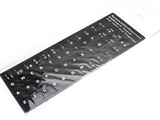 E-NUC Adhesivo Teclado Español (Letras de Botón, Impermeable, Resistente, para Portátiles, Ordenadores de Mesa, Fácil de Despegar y Pegar) - Negro
