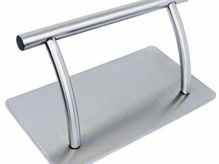 EARETAH Soporte Para Pies Reposapiés,Apoyapiés Metálico Reposapies para Sillones de Peluquería Belleza Tatuaje 30*19*20 cm, Color Plateado
