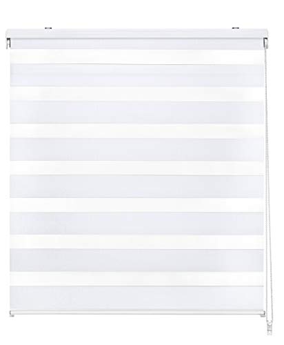 EASYDECO - Estor enrollable Día y Noche - Blanco (160_x_175_cm)