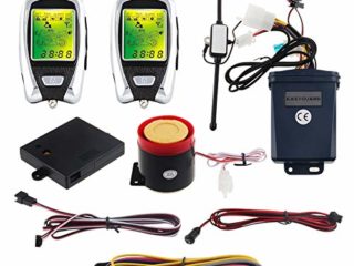 EASYGUARD EM209 Sistema de Alarma de 2 vías para Motocicleta Remoto microondas Motor de Arranque Sensor Pantalla LCD Colorida Sensor de proximidad de Choque DC12V versión Universal