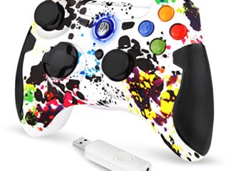 EasySMX Mandos PC, [Regalo Originales] 2.4G Mandos PS3, Controller PS3/PC, Gamepad PC Wireless, Controlador PC para Windows XP y Vista, Windows 7/8/8.1/10/11/PC/PS3, Sistema de Android y Uso hasta 10M
