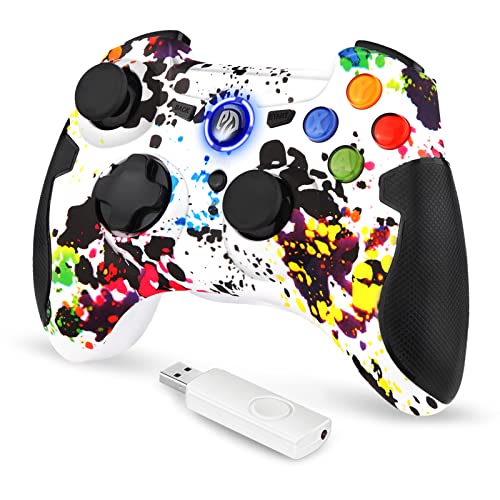 EasySMX Mandos PC, [Regalo Originales] 2.4G Mandos PS3, Controller PS3/PC, Gamepad PC Wireless, Controlador PC para Windows XP y Vista, Windows 7/8/8.1/10/11/PC/PS3, Sistema de Android y Uso hasta 10M