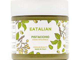 EATALIAN by AMZ BETTER Crema de Pistacho para untar 200 gramos, Natural y Proteína Siciliana, Pasta de Proteína Made in Italy. Sabor Dulce Ideal para Pan y Para Rellenar Pasteles