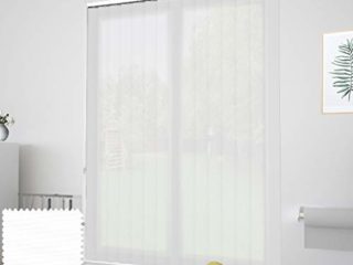 EB ESTORES BARATOS Cortina de Lamas Verticales Tecnoscreen/Bloqueo UV 70% con Transparencia. Lo ajustamos a su Medida Ancho x Alto. Color: Blanco. Medidas: 250cm x 240cm
